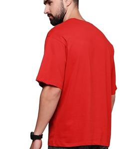 T-shirt Homme Oversize en Coton Uni de Qualité Supérieure, Style Hip Hop Streetwear, Coupe Boxy, Respirant, Grandes Tailles - Product Image 3