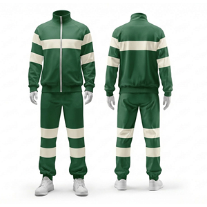 Fabricante de Conjuntos Deportivos de Poliéster Personalizados al Por Mayor, de Secado Rápido, para Correr, Gimnasio y Deportes al Aire Libre, Chaqueta y Pantalones - Product Image 1