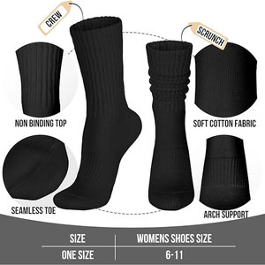 Chaussettes rétro pour femmes, couleur unie, mi-mollet, en tissu tissé doux, confortables, sans couture, élégantes et décontractées - Product Image 4