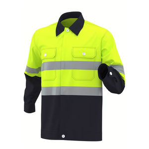 Custom Hi Vis Shirts <b>Orange</b> Long Sleeve Reflective <b>Polo</b> Shirt Safety Fire Resistant Workwear FR Work Shirt for Construction - Product Image 4