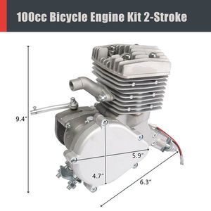 Silver 100cc Bicycle Engine Kit for Motorcycles - Product Image 3
