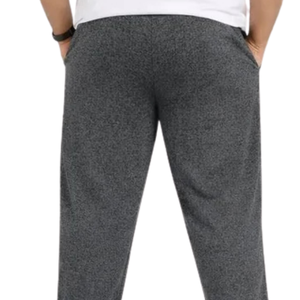 Pantalon de jogging en molleton pour homme, coupe classique, taille élastique avec cordon de serrage, pantalon de survêtement décontracté avec poches latérales pour un port quotidien confortable - Product Image 4