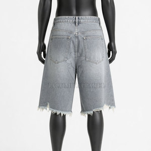 <b>Soft</b> Cotton Summer Men <b>Jeans</b> Jorts With Classic With Pocket Button Fly Design For Casual Street And Holiday Wear - Product Image 2