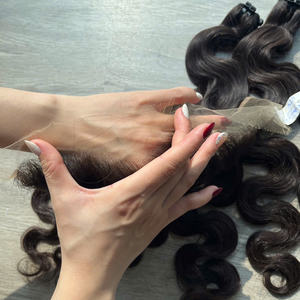 Venta al por mayor 100% de alta calidad para extensiones de cabello de color natural Onda del cuerpo Cabello humano vietnamita tejido extremos dibujados dobles - Product Image 4