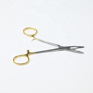 Porte-aiguilles Olsen Hegar, ciseaux en carbure de tungstène, manche doré, instrument chirurgical médical réutilisable - Product Image 5