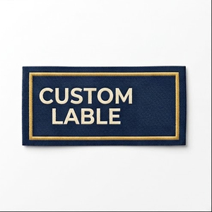 Etiquetas tejidas de tela personalizadas de lujo al por mayor, etiquetas de marca con textura para prendas, etiquetas cosidas para ropa, sombreros y zapatos - Product Image 5