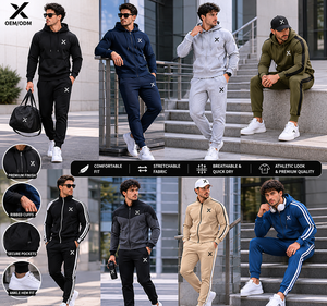 Survêtements à capuche et à col pour hommes X Sports City, qualité supérieure, performance, confort, style, OEM/ODM, logo X, designs tendance - Product Image 4