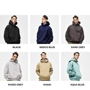 Sudadera con Capucha Extra Grande para Hombre, de Forro Polar, Poliéster/Algodón, Color Sólido, Informal, Holgada, para Invierno, Diseño Digital Ecológico - Product Image 4