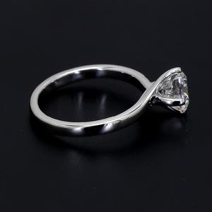 Exquisito anillo de oro blanco con diamantes naturales de 1 quilate, certificado IGI, brillo brillante, elegancia atemporal, joyería de diamantes sueltos - Product Image 5