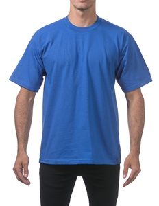 เสื้อยืดแขนสั้นผู้ชายสีน้ำเงินรอยัล ผ้าฝ้าย ทรงปกติ คอกลม สไตล์ลำลอง สีพื้น ระบายอากาศได้ดี ผ้าเจอร์ซีย์ถัก ลายพิมพ์ด้านหน้า - Product Image 2