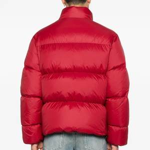 Chaquetas Acolchadas Impermeables Formales de Alta Calidad para Hombre, Color Rojo Brillante, Diseño Personalizado, Cierre de Cremallera, Ropa de Abrigo Moderna - Product Image 2