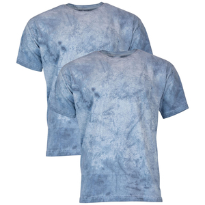 T-shirt à manches courtes pour homme, imprimé par sublimation tie-dye, 100% coton, col rond, coupe classique, respirant, vêtement décontracté, gris - Product Image 4