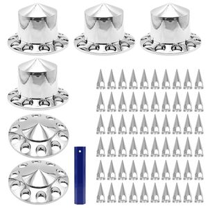 Kit Copricerchi Cromati Universali per Camion, 2 Anteriori e 4 Posteriori, Include 60 Copridadi e Attrezzo - Product Image 2