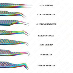 Custom 10PCS Eyelash Extension Tweezers Set Stainless Steel Precision Lash <b>Tools</b> Professional Beauty Salon Kit - Product Image 4