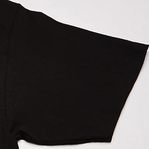 Camiseta de Manga Corta para Hombre, Cuello Redondo, Color Negro, Corte Regular, Informal, de Algodón Jersey, Transpirable, Color Sólido, Diseño Liso - Product Image 6