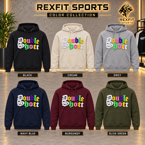 Sweat-shirt à capuche en coton noir personnalisé GRAY FOUR SPORTS pour homme, broderie multicolore, molleton épais 370g, avec poche - Product Image 4
