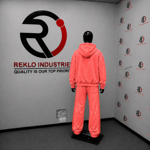 Premium Coral Tracksuit Men <b>Full</b> <b>Zip</b> <b>Hoodie</b> Jogger Pants Matching Set Oversized Casual Streetwear Athletic Sportswear Fashion - Product Image 4