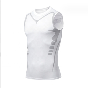 Camiseta de Compresión sin Mangas para Hombre, Spandex y Poliéster, Secado Rápido, Sin Costuras, Teñido Liso, Protección UV para Adultos - Product Image 4