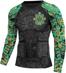 T-shirt de compression pour homme à manches longues, haut de sport pour la gym et le fitness, sous-vêtement technique anti-UV, écologique, séchage rapide, ajusté pour l'entraînement - Product Image 3