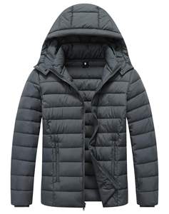 เสื้อแจ็คเก็ตพัฟเฟอร์ผู้ชายแบบมีฮู้ด น้ำหนักเบา ออกแบบตามสั่ง OEM ขายดี ผลิตจากโพลีเอสเตอร์ไนลอน 100% สำหรับฤดูหนาว - Product Image 1