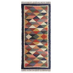Tapis de sol pour salon familial, tapis kilim en jute et laine tissés à la main pour salon, chambre et bureau - Product Image 2