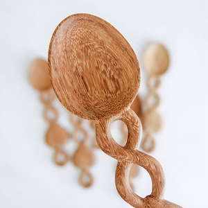 Ustensile de cuisine en bois naturel fait à la main sculpté style spécial multifonction ensemble d'outils de cuisine facile à nettoyer et lave-vaisselle du Vietnam - Product Image 2