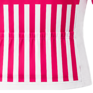 Maillot de Ciclismo Rosa Intenso y Blanco de Manga Corta con Cremallera Completa, Transpirable, de Secado Rápido, Ligero, para Ciclismo de Carreras - Product Image 6