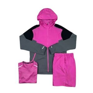 Ensemble coupe-vent respirant et durable pour homme, personnalisé, très demandé, imprimé, color block, brodé, en nylon, pour la course et le streetwear - Product Image 1