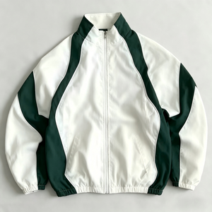 Title: Men Performance Nylon Windbreaker Jacket Lightweight Breathable Full <b>Zip</b> Outdoor Training Sports Jacket - Product Image 1