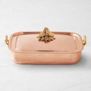 Handcrafted Copper Casserole <b>Pan</b> With Lid Brass Handles Hammered Serving Cookware Wholesale Kitchen Pot For Home Hotel Restauran - Product Image 5