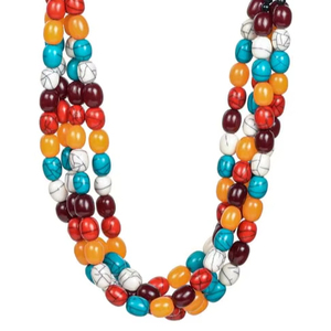 Collier en résine coloré fait à la main pour femmes et filles, bijoux classiques à la mode - Product Image 3