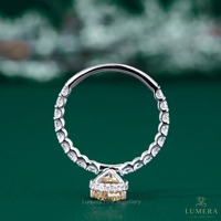 Anillo de Compromiso de Oro Amarillo con Diamante Cultivado en Laboratorio, Claridad VS1 VVS, Anillo de Boda Solitario, Certificado IGI, Anillo de Lujo