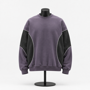 Sudadera Personalizada para Hombre, Cuello Redondo, Bloques de Color, Manga Larga, Estilo Casual, Ropa Urbana - Product Image 1