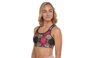 Vêtements de sport grande taille personnalisés avec logo, soutien-gorge de sport à dos croisé et rembourrage frontal pour filles - Product Image 3