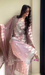 Collection de vêtements pour femmes Antra Lifestyle, tendance, nouvelle collection, sharara en faux georgette avec broderie cousue, réversible, pour mariage et fête - Product Image 4