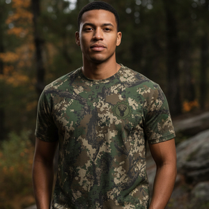 T-shirt de chasse B2B le mieux noté, prix compétitif, personnalisation en gros, vêtements camouflage pour détaillants et distributeurs de produits de plein air - Product Image 6
