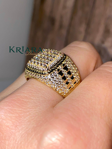 Bague unisexe en argent 925 plaqué or blanc avec diamant de laboratoire taille brillant rond, bijou de luxe pour usage quotidien - Product Image 6