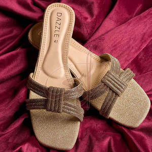 Sandalias de Tacón con Tiras de Cuentas Trenzadas Brillantes y Hermosas, Diseño Moderno, Hechas a Mano, Antideslizantes, con Suela de Cuero Genuino - Product Image 2