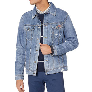 2026 New Customized Design <b>Men's</b> <b>Summer</b> Denim <b>Jacket</b> Hooded Breathable Waterproof Front High Street Style Outdoor Washed Ripped - Product Image 1