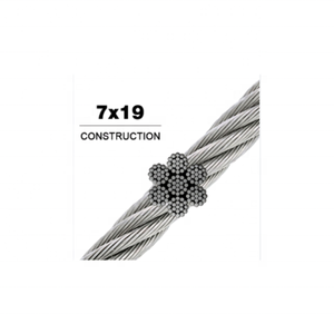 ลวดสลิงสแตนเลส 7x19 AISI-304 316 316L มาตรฐาน ตัดตามขนาด สายเคเบิลเหล็กสำหรับราวบันได ขนาด 10 มม. - Product Image 1