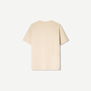 Camisetas de hombre de algodón 100% color beige piel, corte ajustado, con logo personalizado, tacto suave, básicas, informales, ligeras, proveedor mayorista. - Product Image 6