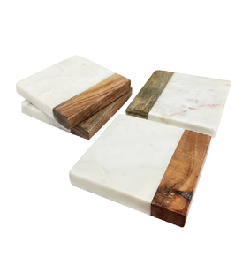 Natural Stone Marble Wooden <b>Coasters</b> Premium Quality Heat Resistant <b>Drink</b> <b>Coasters</b> for Coffee Used - Product Image 5