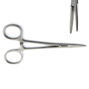 Pinzas Hemostáticas Rectas de 11.5cm de Acero Inoxidable, Instrumento Quirúrgico para Pinzar Vasos Sanguíneos, Procedimientos Médicos y Dentales - Product Image 2
