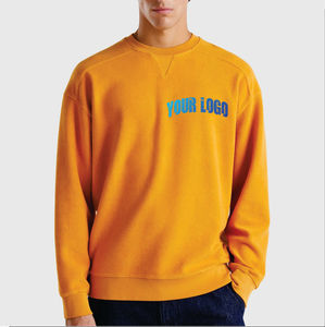 เสื้อสเวตเชิ้ตโอเวอร์ไซส์ผ้าฝ้าย 100% หนานุ่ม สกรีนโลโก้ได้ สตรีทแวร์ผู้ชาย ใส่สบาย คุณภาพสูง - Product Image 4