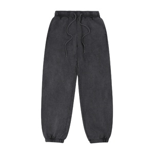 2026 Custom Own Logo Design Breathable Fitness Men Pants With Pockets Acid Washed Pants for Workout Running Sweatpants for Men - Product Image 1