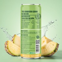 Natuurlijke Meloen Ananas Kombucha Stijl Drank OEM Aangepaste Branding Drank Groothandel Leverancier Export Leverancier Direct