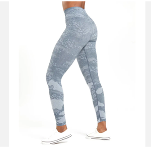 Leggings de sport respirants pour femmes, taille haute élastique, imprimé simple et coloré - Product Image 3