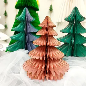 22cm Height Of Standing Paper Tree Honeycomb For Seasonal Decoration CE-8P053