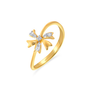 Bague de fiançailles en or de qualité supérieure pour femme : diamants taille marquise de 0,35 carat dans un design feuille détaillé - Product Image 1