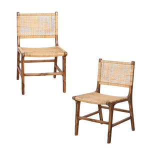 Rattan Woven Restaurant <b>Chairs</b> Modern Style Garden <b>Chairs</b> Armless Rattan <b>Dining</b> <b>Chairs</b> For Home Outdoor Indoor Furniture - Product Image 5